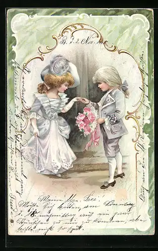 AK Kleines Paar aus alter Zeit
