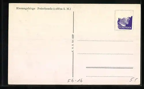 AK Peterbaude von unterhalb gesehen