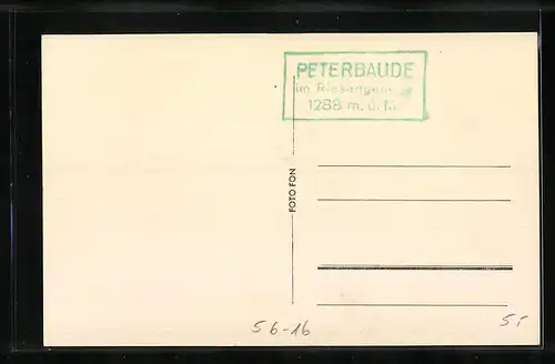 AK Peterbaude, Schneekoppe vor dem Sturm