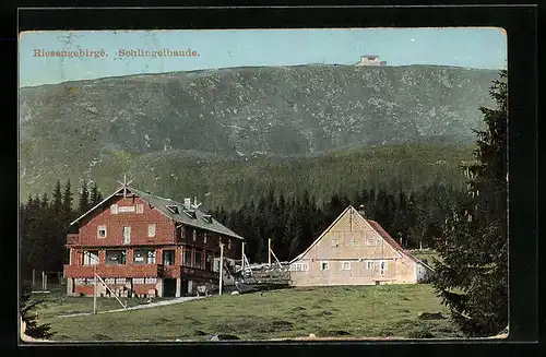 AK Schlingelbaude, Berghütte im Riesengebirge