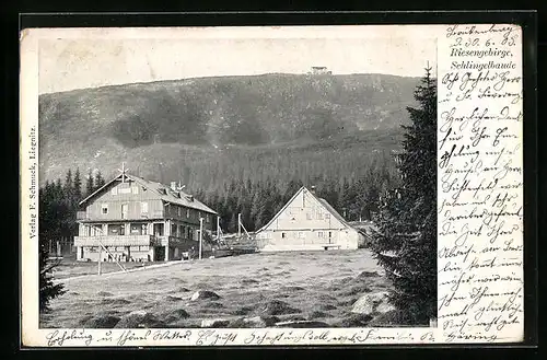AK Schlingelbaude, Berghütte im Riesengebirge