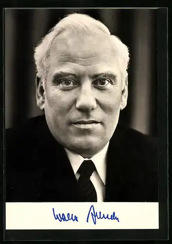 AK Walter Arendt, Bundesminister für Arbeit, Autograph