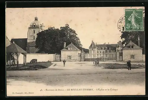 AK Le Boullay-Thierry, L`Eglise et le Chateau