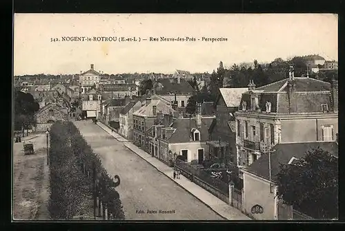 AK Nogent-le-Rotrou, Rue Neuve-des-Pres - Perspective