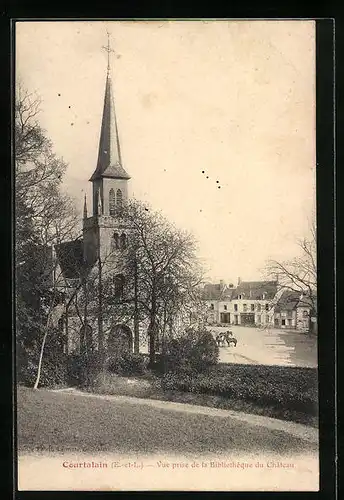AK Courtalain, Vue prise de la Bibliotheque du Chateau