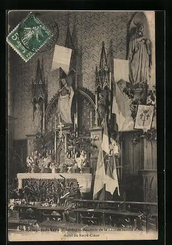 AK St-Remy-sur-Avre, Souvenir de la fete de Jeanne d`Arc - Autel du Sacre-Coeur