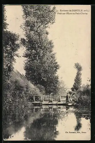 AK Dreux, Pont sur l`Eure au Petit-Cherisy