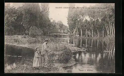 AK Saint-Denis-les-Ponts, Le Loir À Saint-Avit