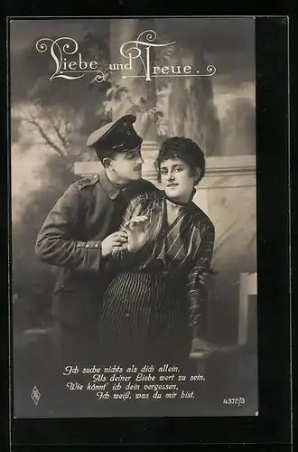 Foto-AK PFB: Polizist und seine Geliebte