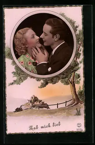 Foto-AK P. C. Paris: Liebende erfreuen sich ihrer Zweisamkeit