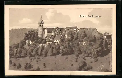 Künstler-AK Lorch, Ansicht des Klosters
