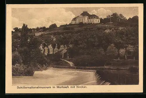 AK Marbach, Neckar-Partie und Schillernationalmusem