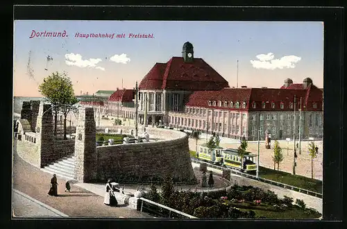 AK Dortmund, Hauptbahnhof mit Freistuhl