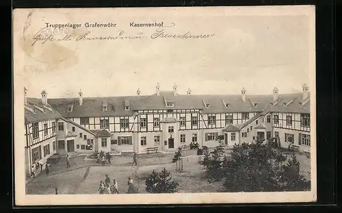 AK Grafenwöhr, Kasernenhof des Truppenlagers