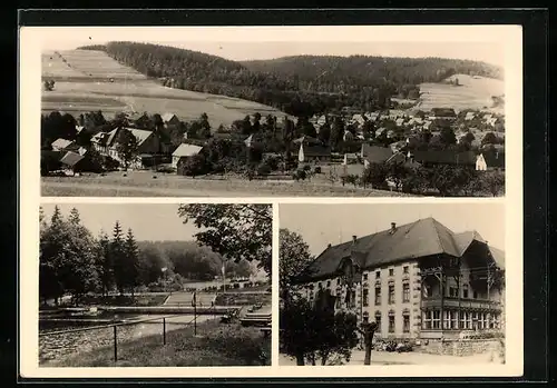 AK Polenz /Sächs. Schweiz, Gasthof zum Erbgericht, Waldbad