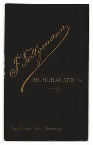 Fotografie F. Tellgmann, Mühlhausen i /Th., Junge Dame mit Kragenbrosche und Amulett