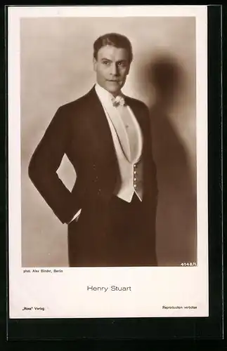 AK Schauspieler Henry Stuart in vornehmen Frack