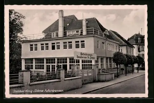 AK König i. Odenw., Fafnirbrunnen, Sanatorium Dr. Zimper