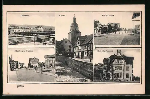 AK Bebra, Kirche, Am Bahnhof, Nürnbergerstrasse