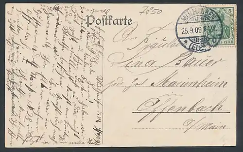 AK Lörrach, Gasthof Schützenhaus mit Aussenbereich