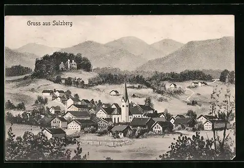 AK Sulzberg, Teilansicht mit Kirche