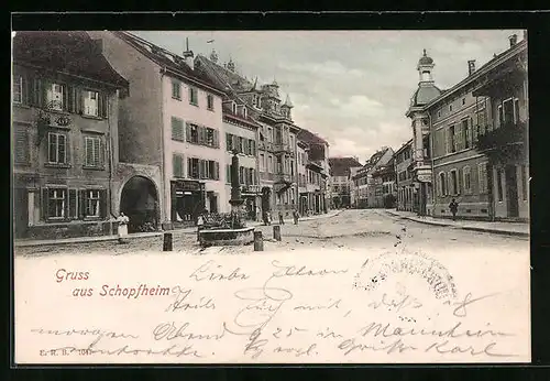 AK Schopfheim, Strassenpartie im Zentrum