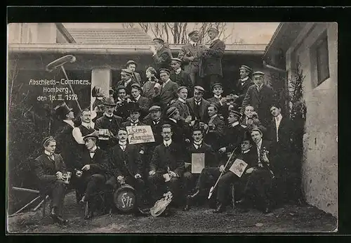 AK Homberg /Efze, Abschieds-Commers 1912, Studenten