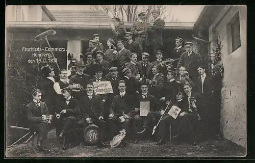 Foto-AK Homberg /Efze, Abschieds-Commers 1912, Absolvia
