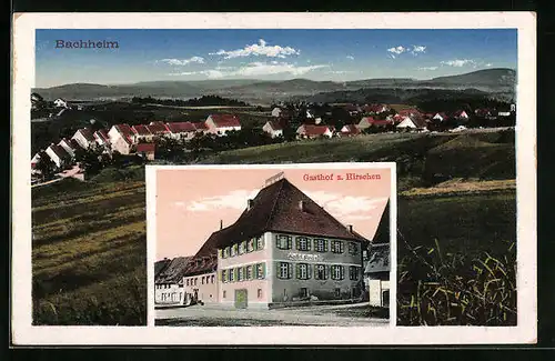 AK Bachheim, Gasthof zum Hirschen, Teilansicht