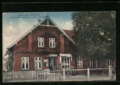AK Hoisdorf, Kolonialwarenhandlung von Johs. Singelmann