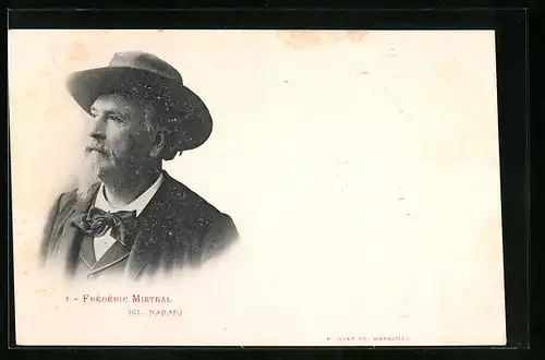 AK Frédéric Mistral mit Hut