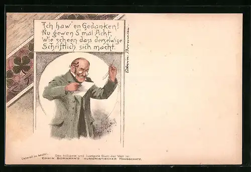 Künstler-AK Aus Edwin Bormanns humoristischer Hausschatz