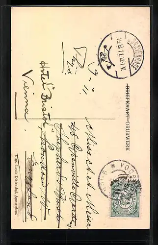 AK Bernhardiner und Knabe im Matrosenanzug