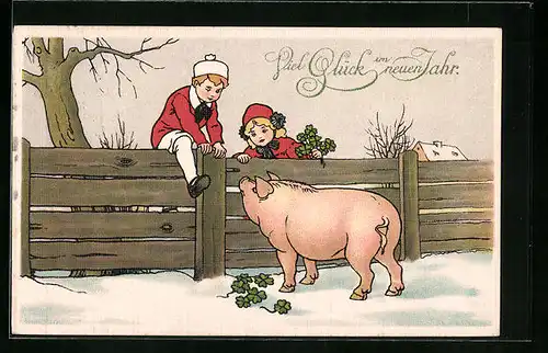 AK Kinder betreten Schweinegehege