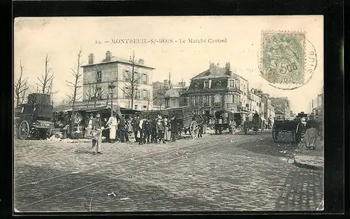 AK Montreuil-sous-Bois, Le Marché Central