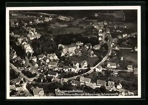 AK Schömberg /Schwarzwald, Fliegeraufnahme vom Luftkurort