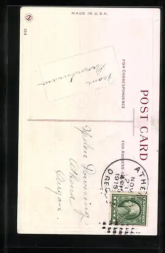 Präge-AK Turkey and Pumpkins, Thanksgiving