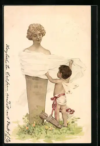 AK Amor enthüllt Büste einer Schönheit