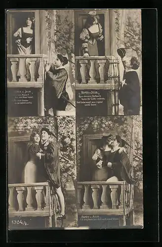AK Shakespeare, Romeo und Julia, Kein steinern Bollwerk kann der Liebe wehren..., Szene am Balkon