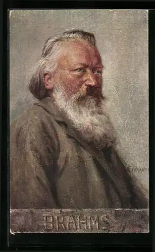 AK Portrait von Johannes Brahms, Komponist