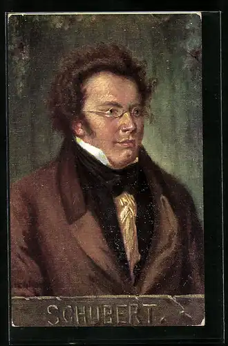 AK Portrait von Franz Schubert, Komponist