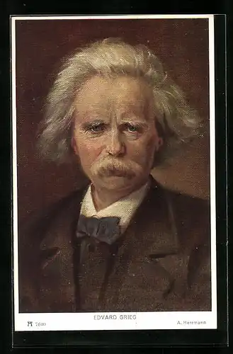 AK Portrait von Edvard Grieg, Komponist