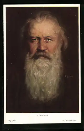 AK Portrait von Johannes Brahms, Komponist