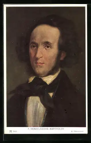 AK Portrait von Felix Mendelssohn-Bartholdy, Komponist