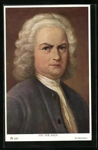 AK Portrait von Johann Sebastian Bach, Komponist