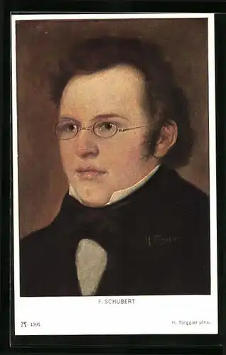 AK Portrait von Franz Schubert, Komponist