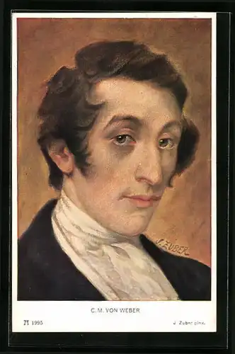 AK Portrait Carl Maria von Weber, Komponist
