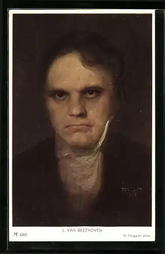 AK Portrait Ludwig van Beethoven, Komponist