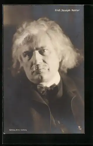 Foto-AK Portrait von Prof. Josef Kohler