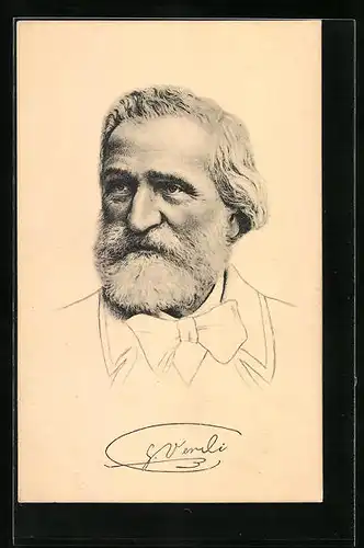 AK Portrait von Guseppe Verdi, 1813-1901, Komponist